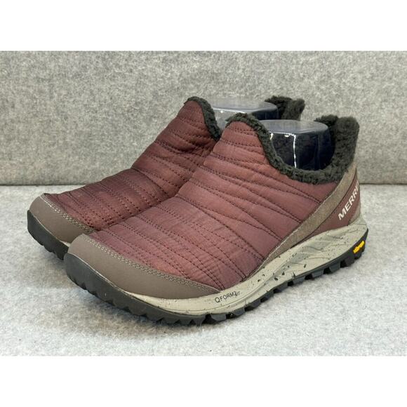 Merrell Antora Slip On Sneaker Moc Style Marron Vibram Sole - Women's Size 7.5 - Picture 1 of 10